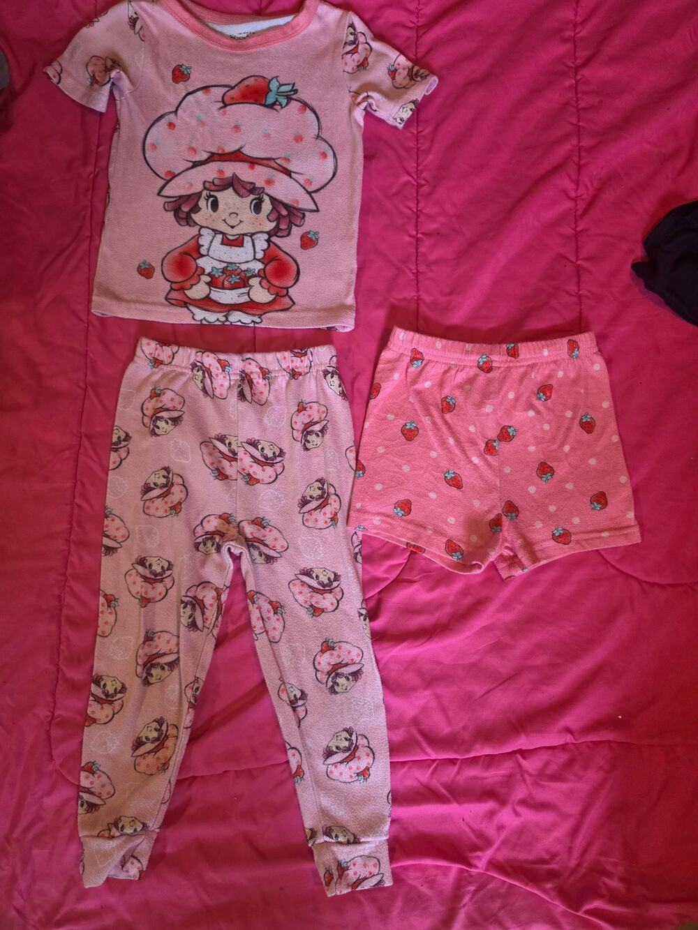 4t strawberry shortcake pajama set